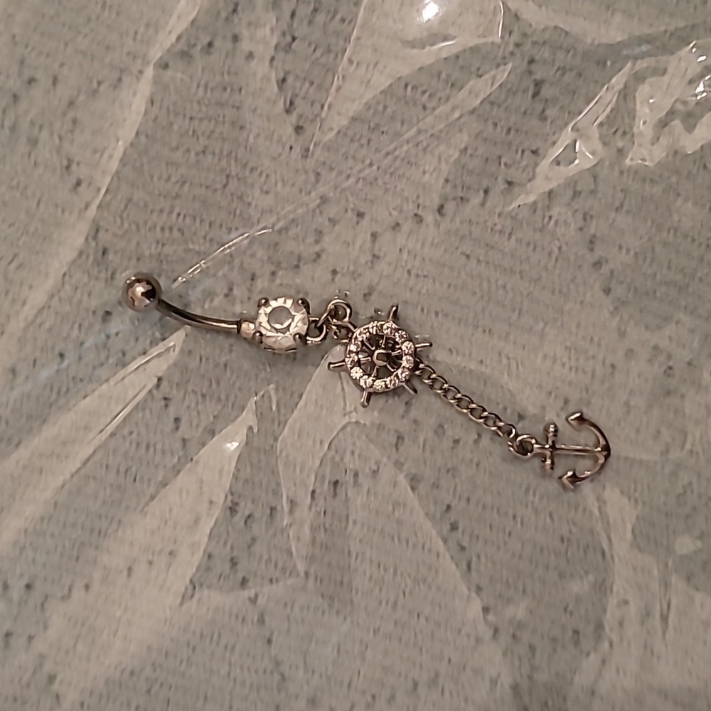 💚5/$20💚 Belly Ring Dangling Anchor and Ship Wheel